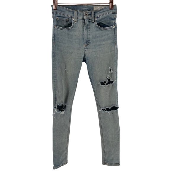 rag & bone Denim - Rag & Bone Women's Size 24 Distressed Blue Jean Denim Skinny Jeans